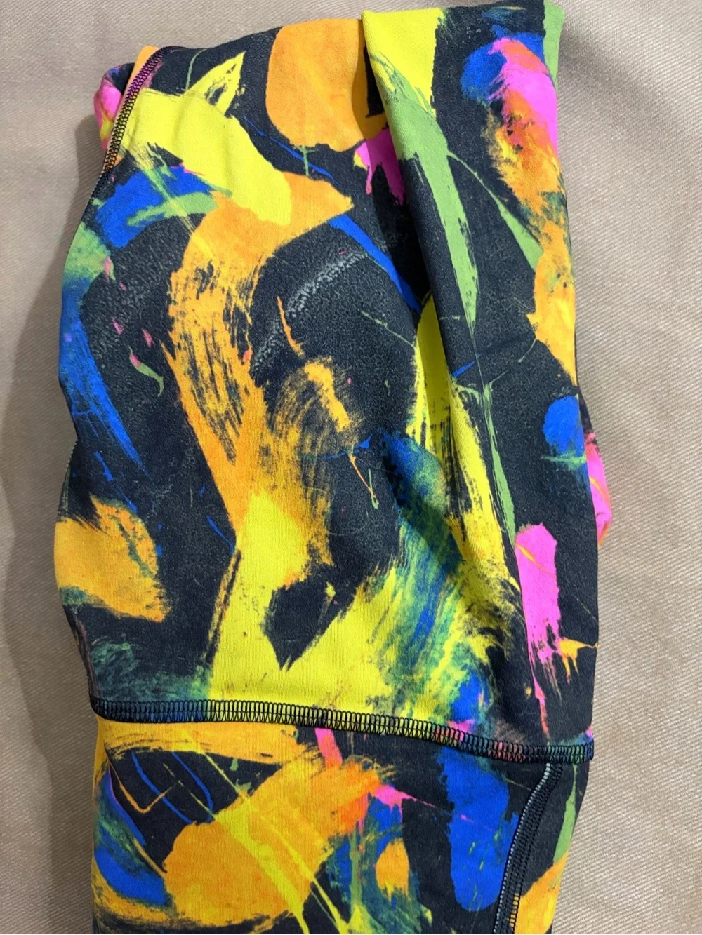 Lululemon Wunder Under Multicolor Abstract Print Leggings Size 4